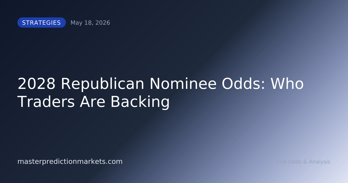 2028 Republican Nominee Odds: Who Traders Are Backing