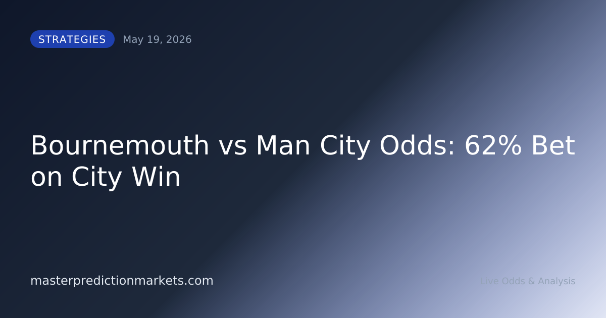 Bournemouth vs Man City Odds: 62% Bet on City Win