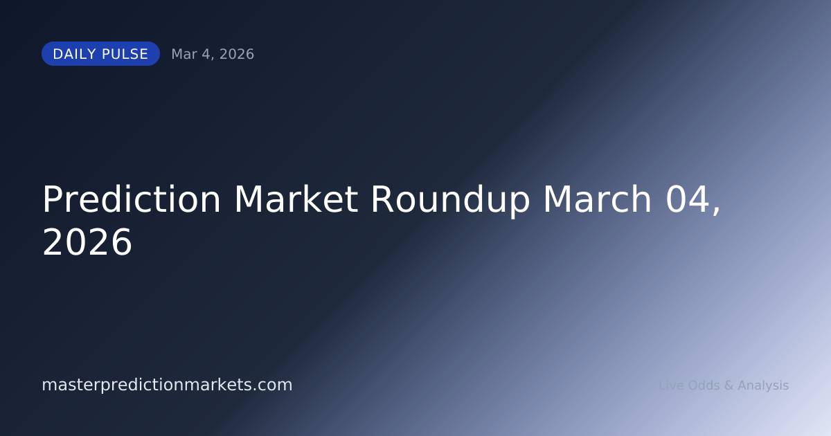Prediction Market Roundup March 04, 2026