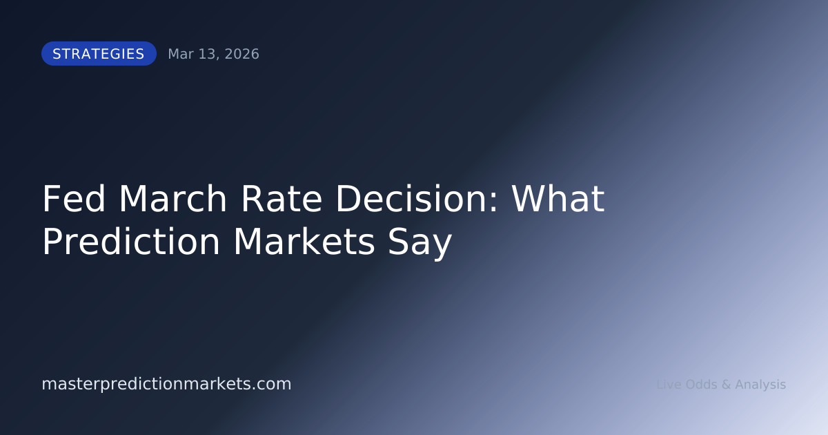 Fed March Rate Decision: What Prediction Markets Say