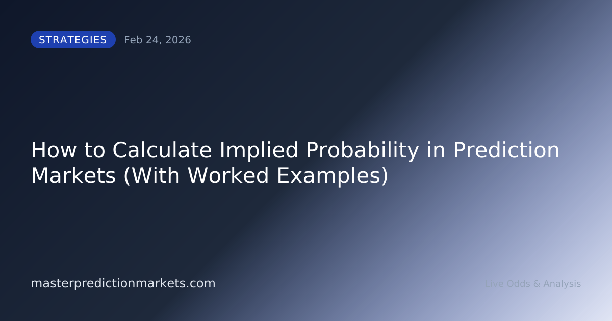 How to Calculate Implied Probability in Prediction Markets (With Worked Examples)