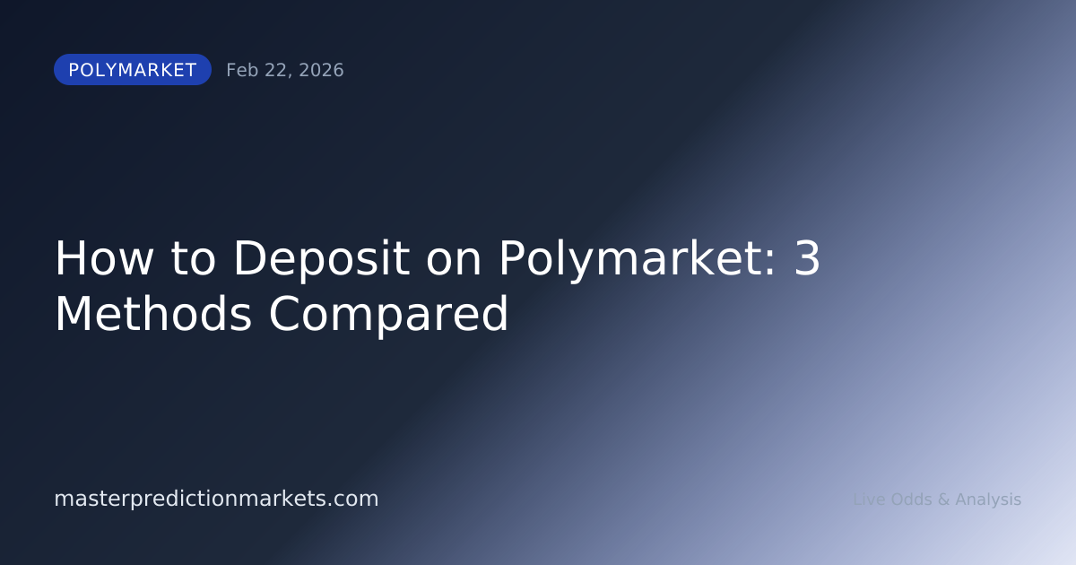 How to Deposit on Polymarket: 3 Methods Compared