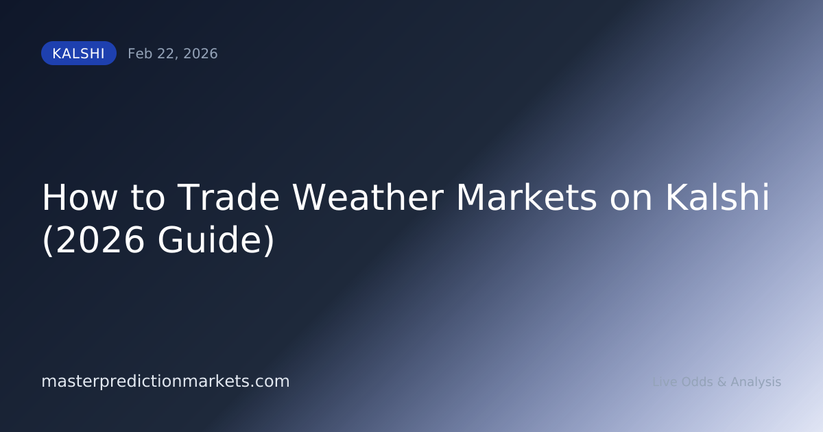 How to Trade Weather Markets on Kalshi (2026 Guide)