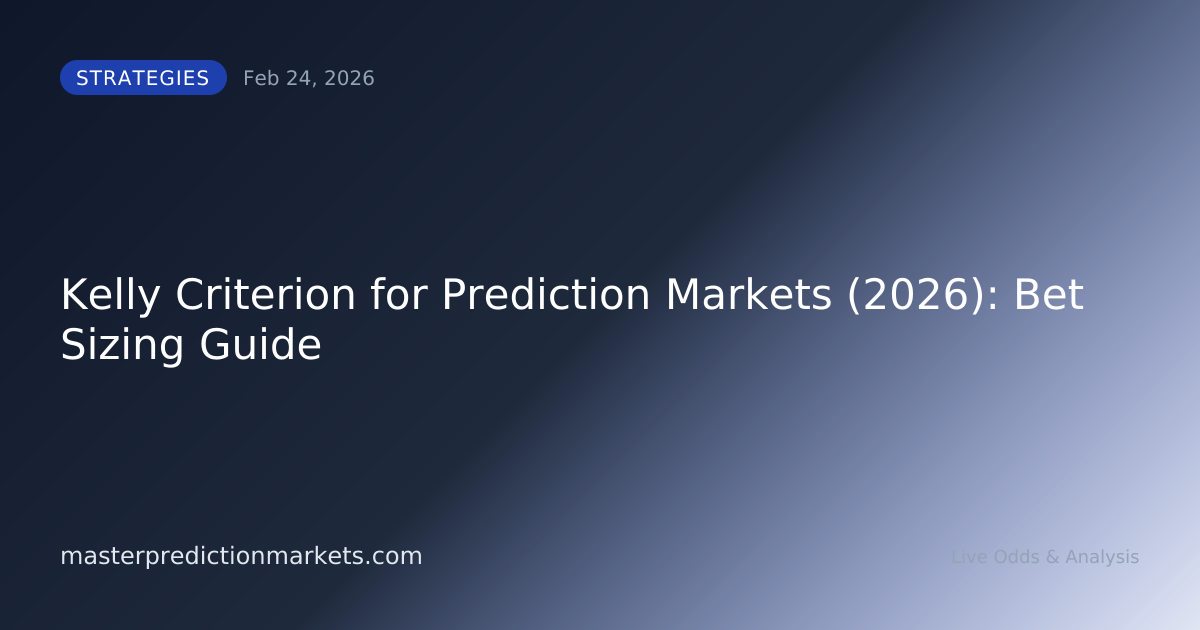Kelly Criterion for Prediction Markets (2026): Bet Sizing Guide