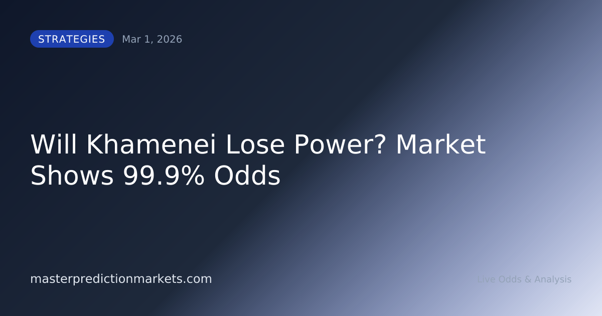 Will Khamenei Lose Power? Market Shows 99.9% Odds